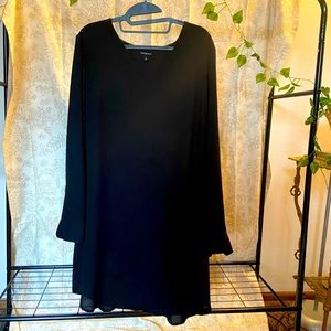 Formal black plain mini dress